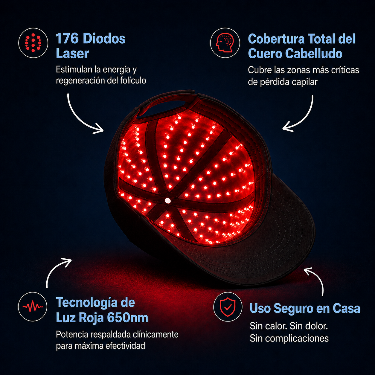NUVIA LED PRO |  recuperación capilar terapia luz roja