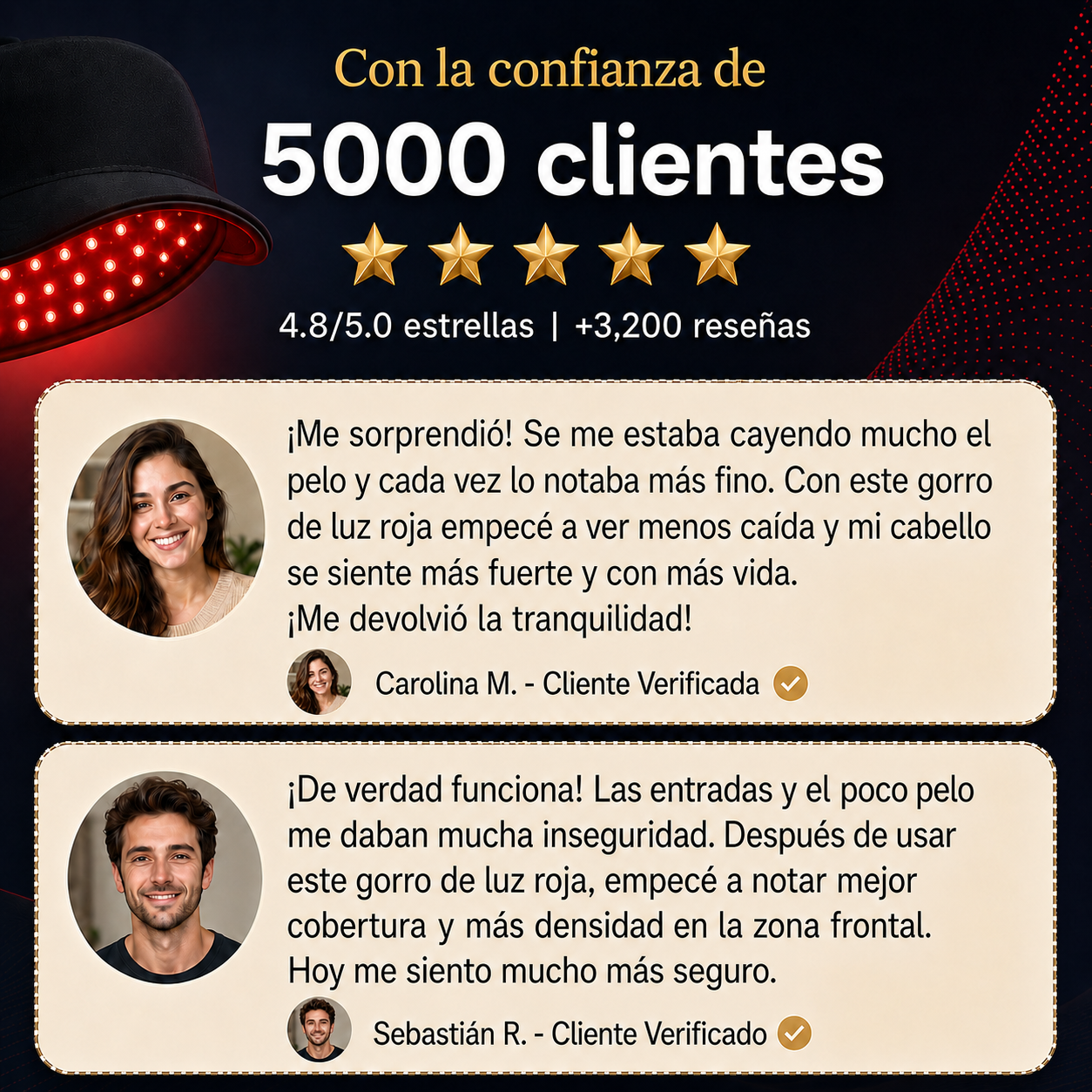 NUVIA LED PRO |  recuperación capilar terapia luz roja